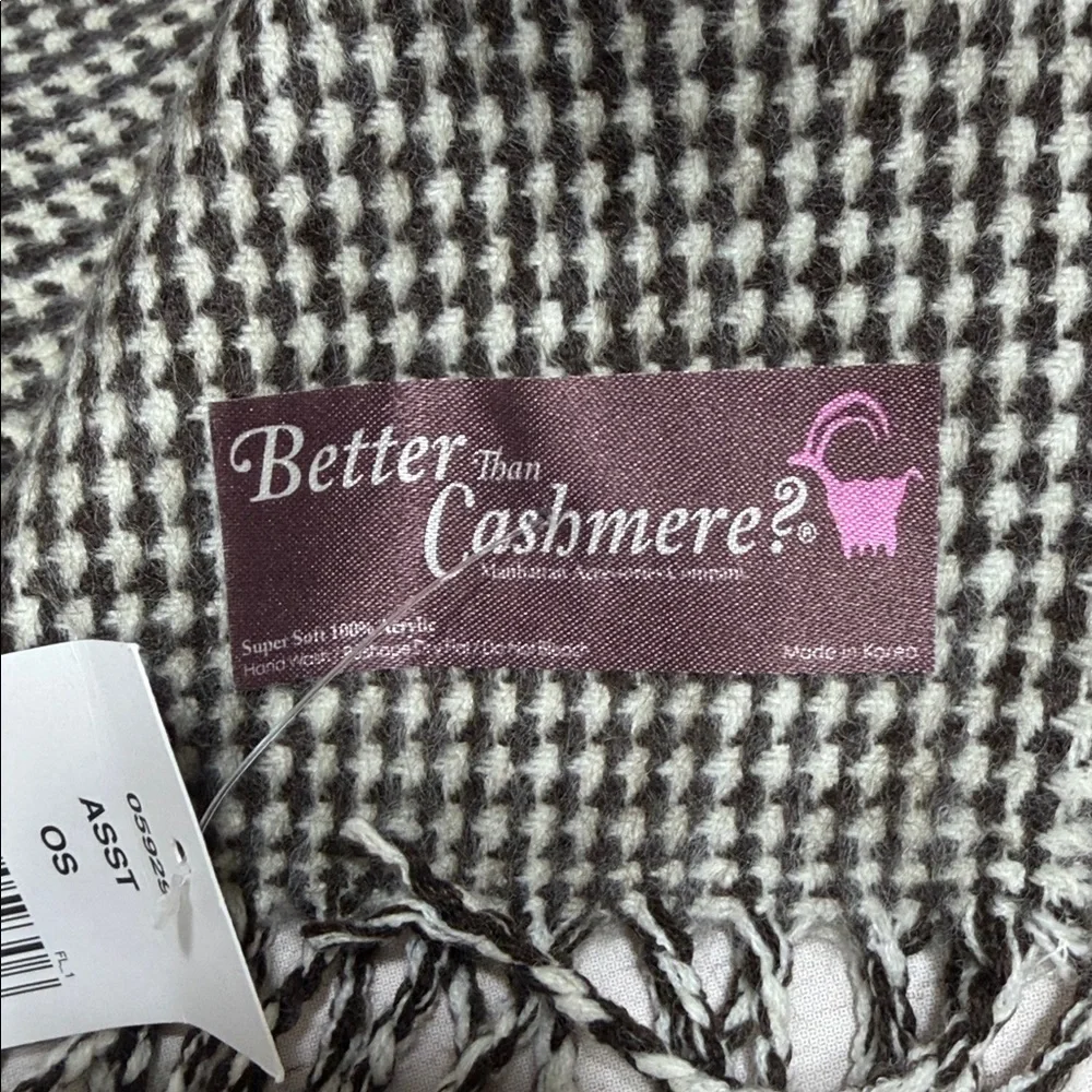NWT Better than Cashmere Stylish Houndstooth Scarf